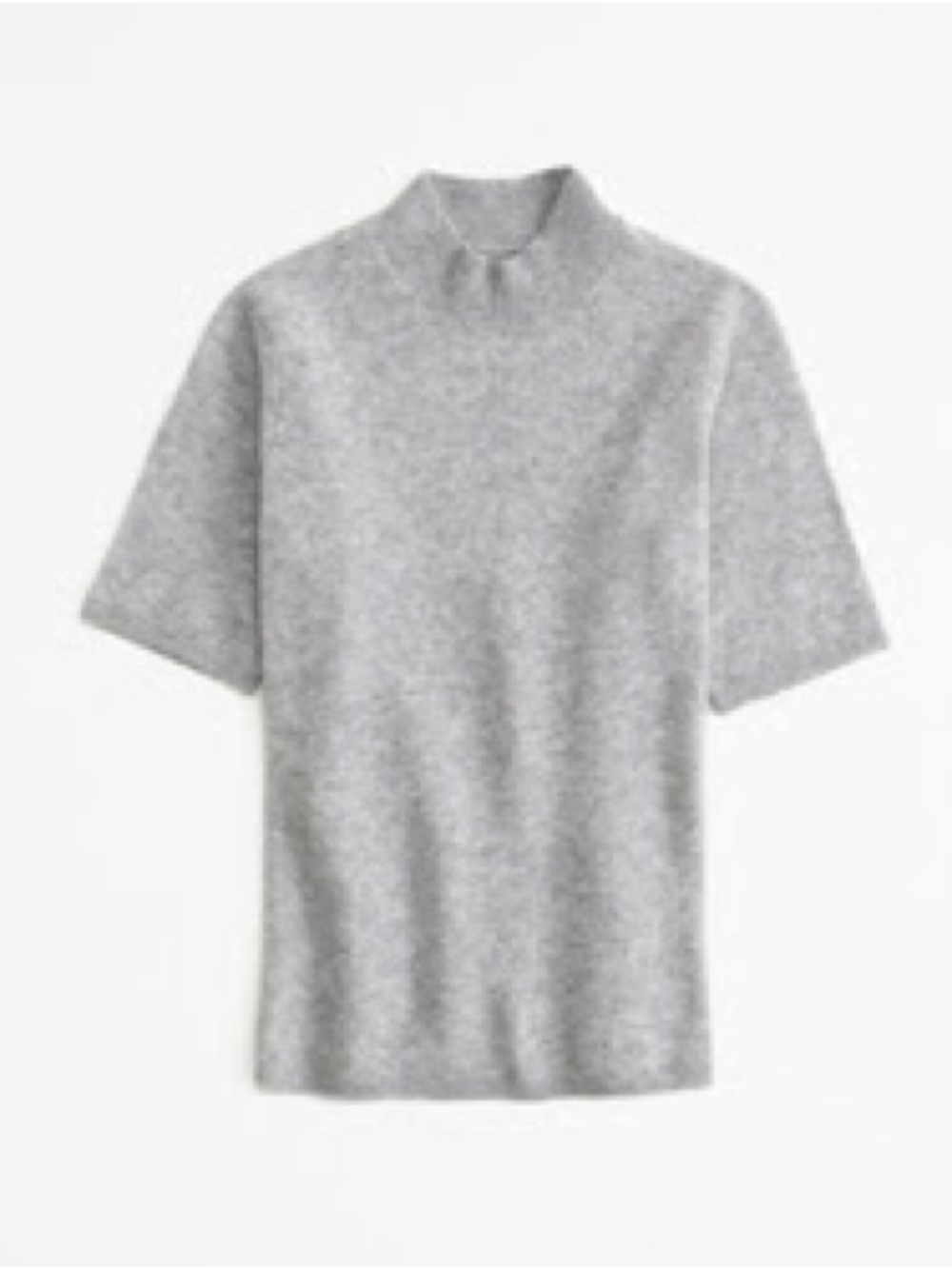 Abercrombie & Fitch Merino Wool Short Sleeve Mock Neck Sweater